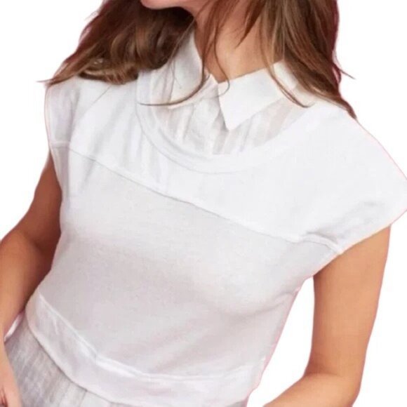 Anthropologie Postmark Londra White y2k Layered Tunic - Picture 2 of 8